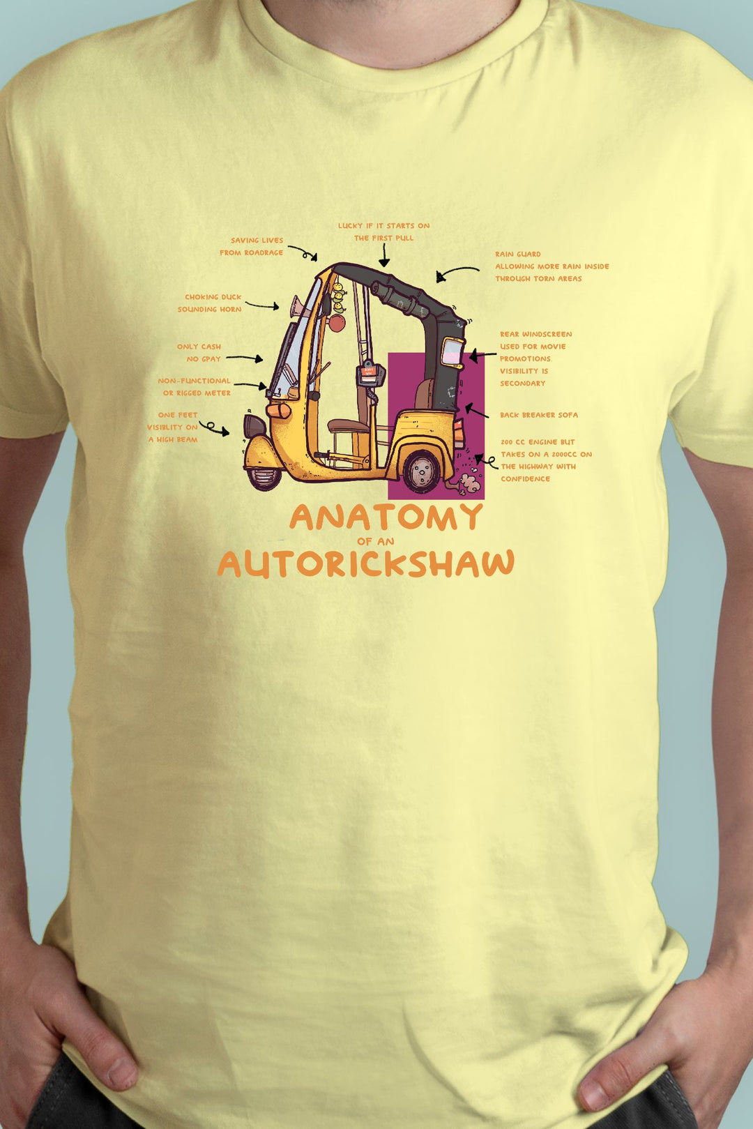 Anatomy of an Autorickshaw T-shirt