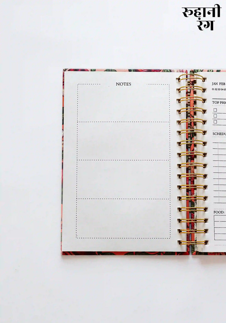 Lotus Pink Daily Undated Planner