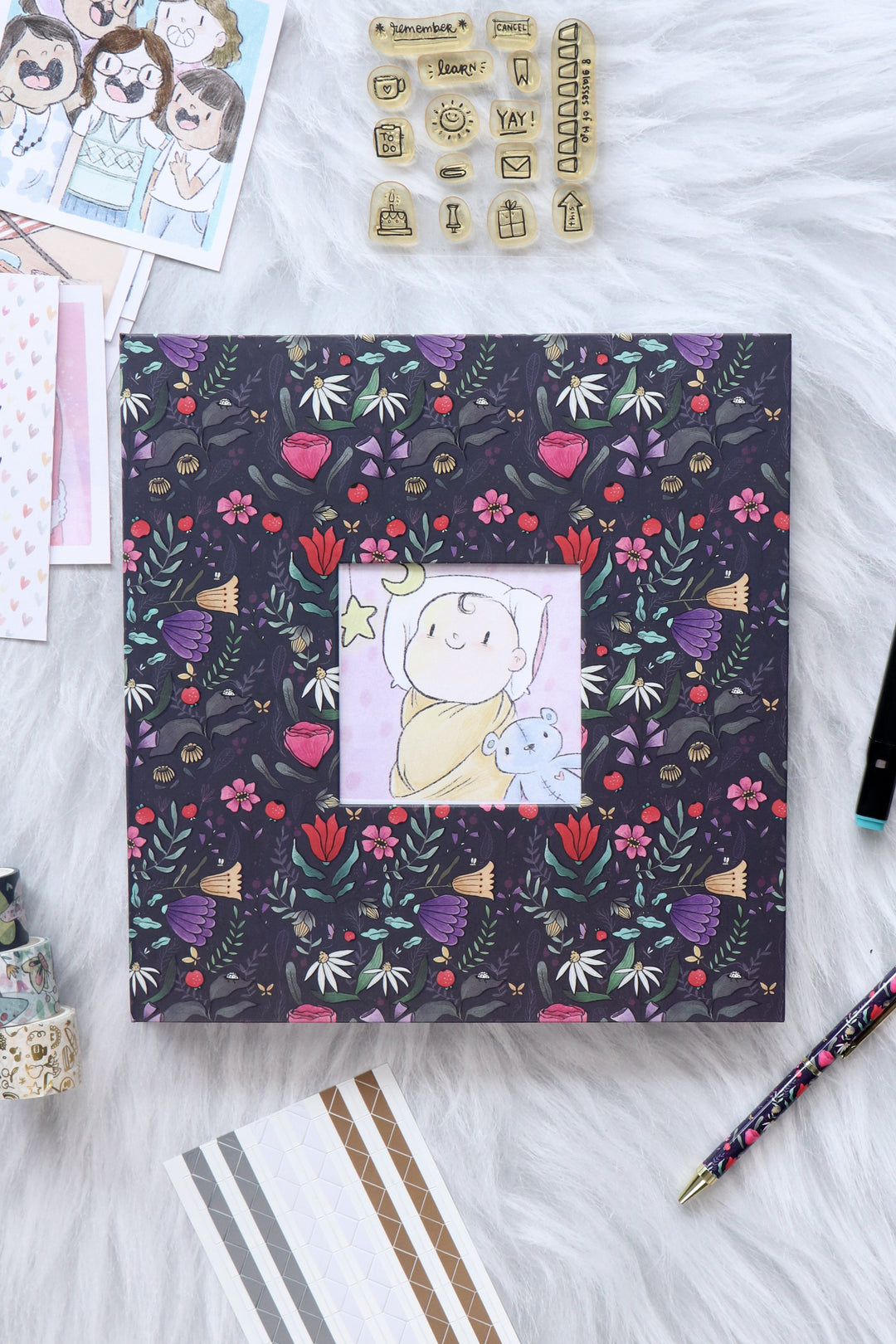 Pre-Order - Purple Floral Photo Album