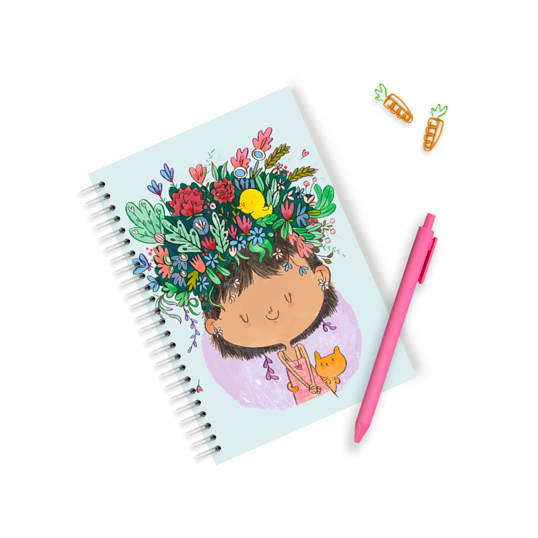 Flower on the head Notebook