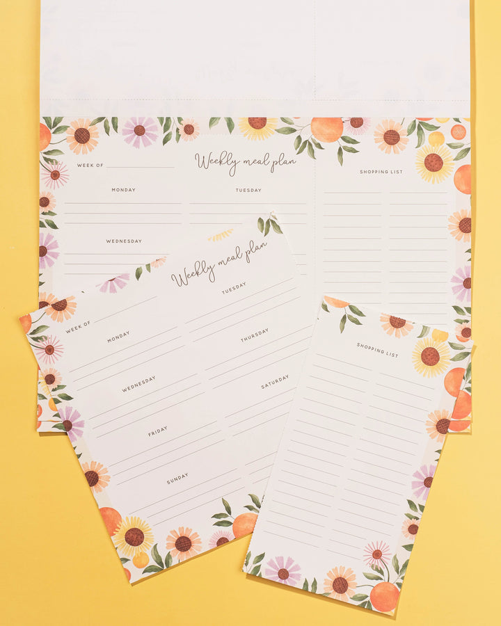 Orange Garden Weekly Meal Planner