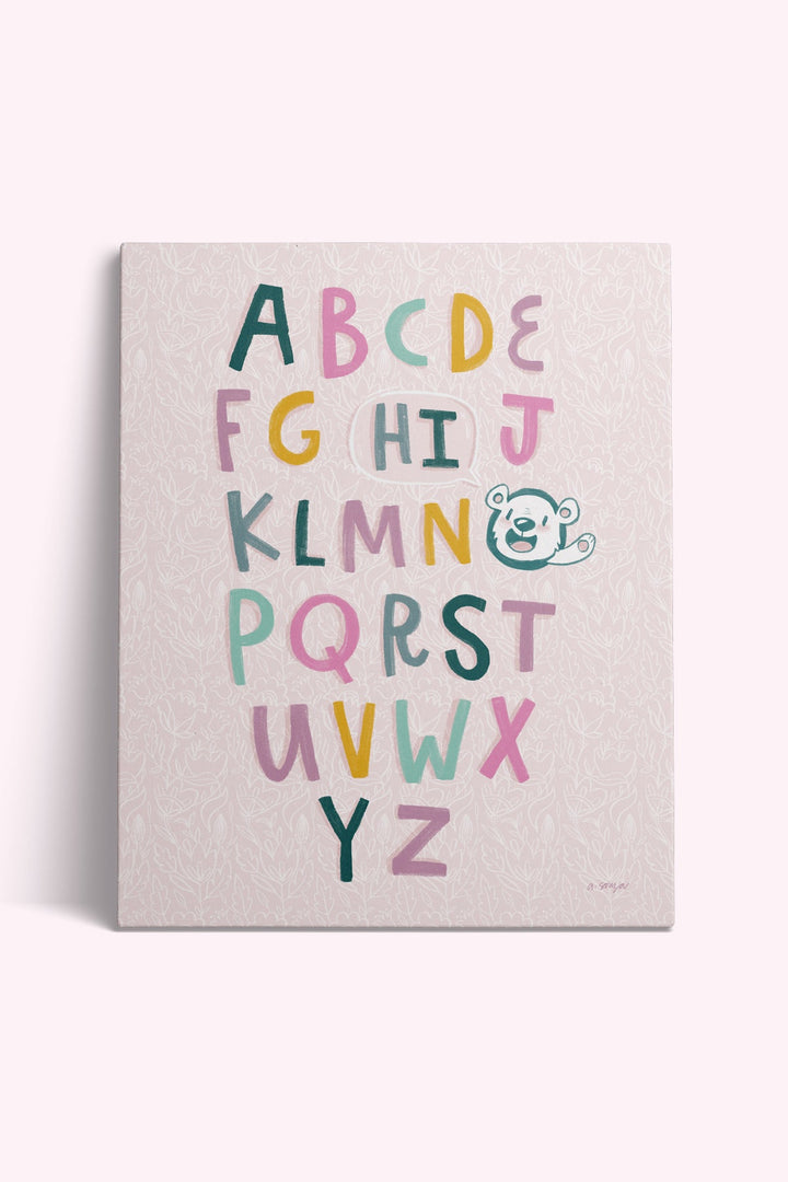 Happy Alphabets Canvas Wall Art