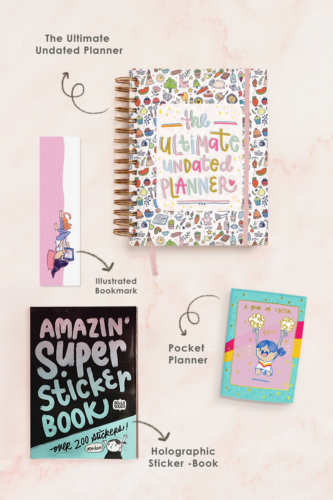 Fun Doodles Ultimate Undated Planner