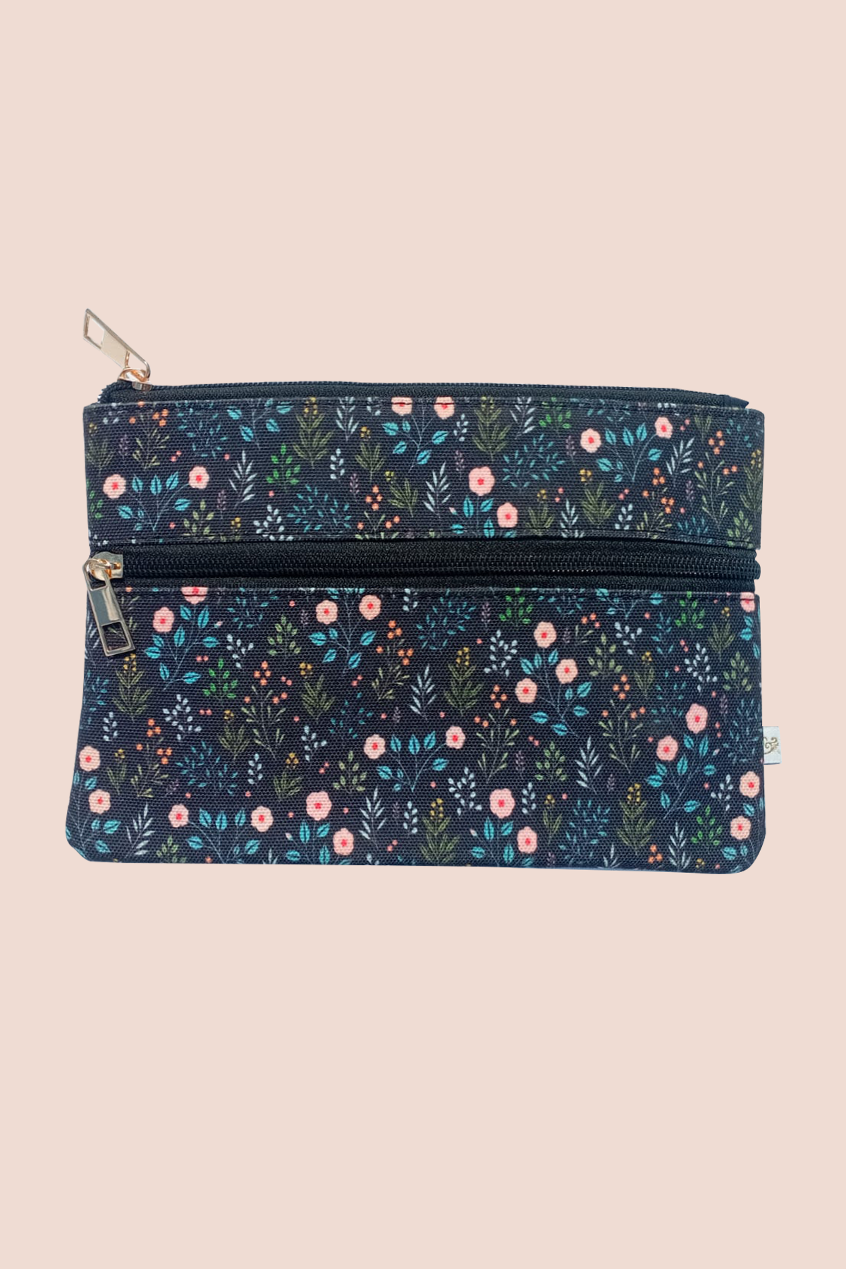 Black Florals Pencil Pouch