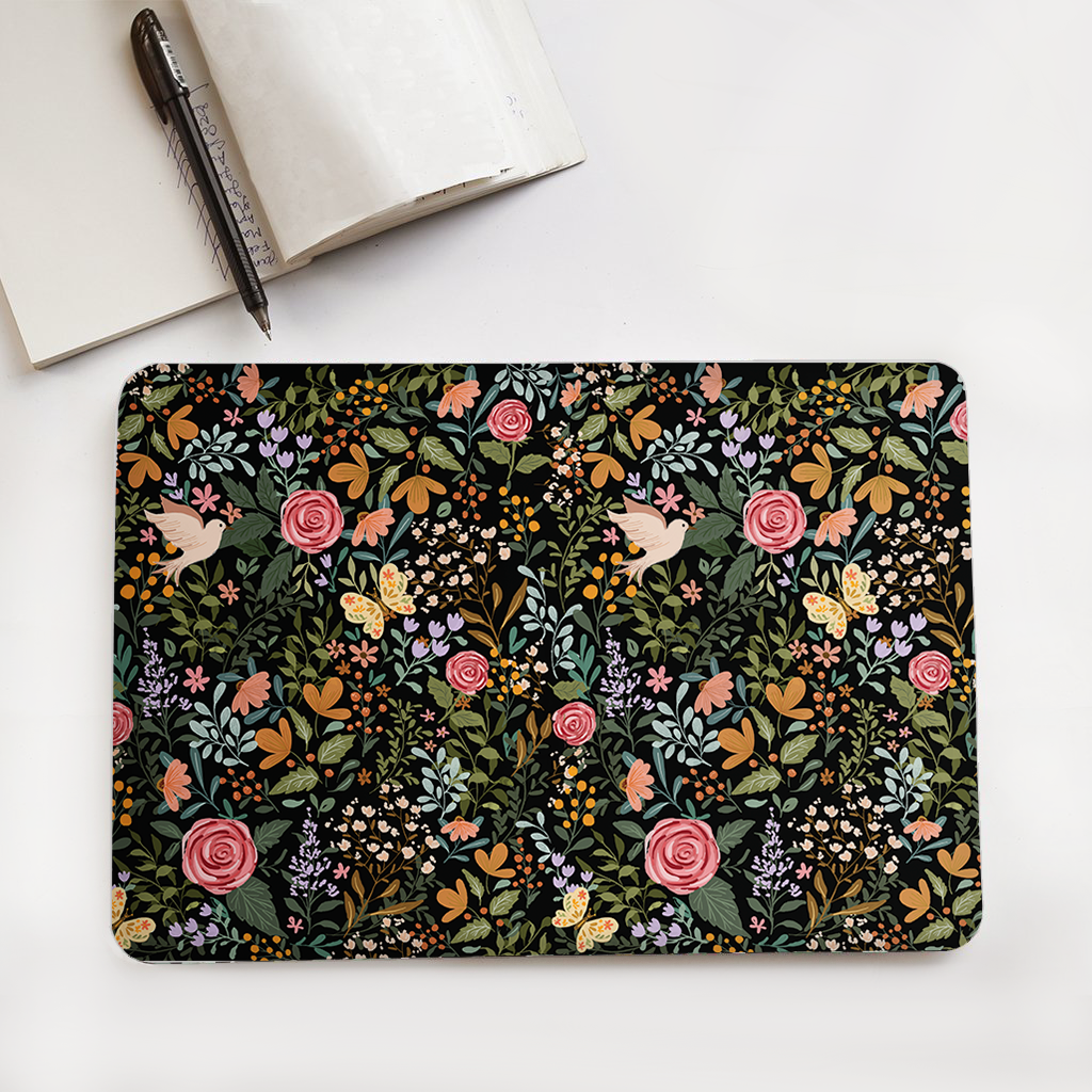 Floral laptop shop cover