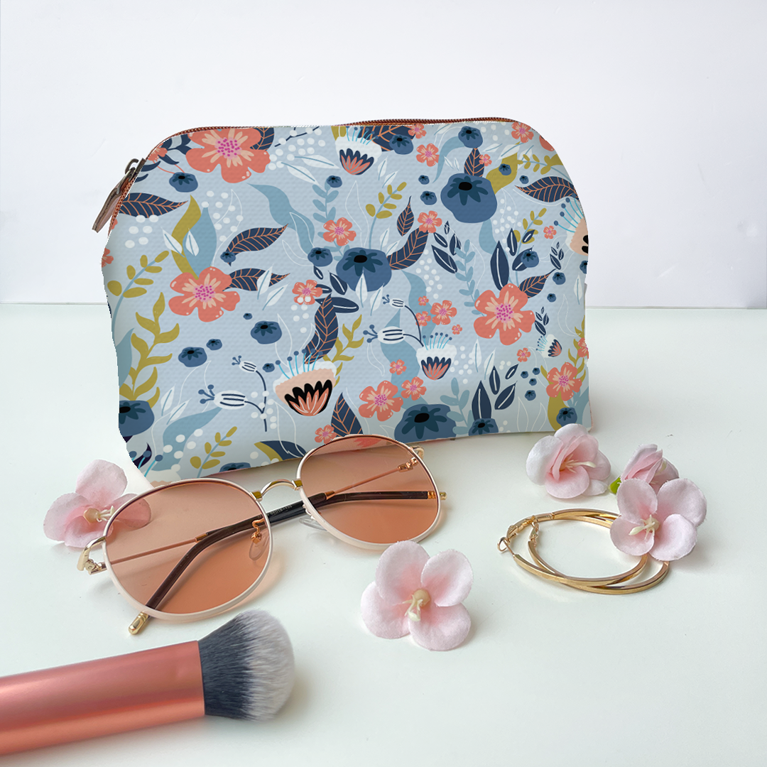 Blue Bloom Pouch