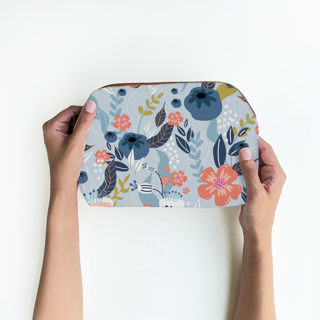 Blue Bloom Pouch
