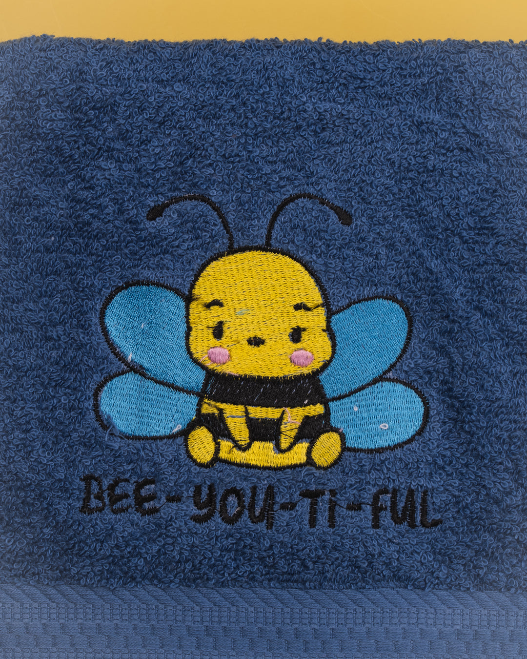 Honey Bee Embroidered Plush Bath Towel