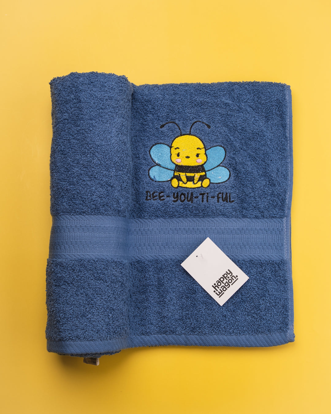 Honey Bee Embroidered Plush Bath Towel