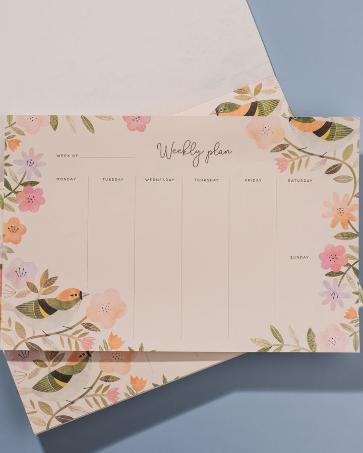 Romantic Birds Weekly Planner