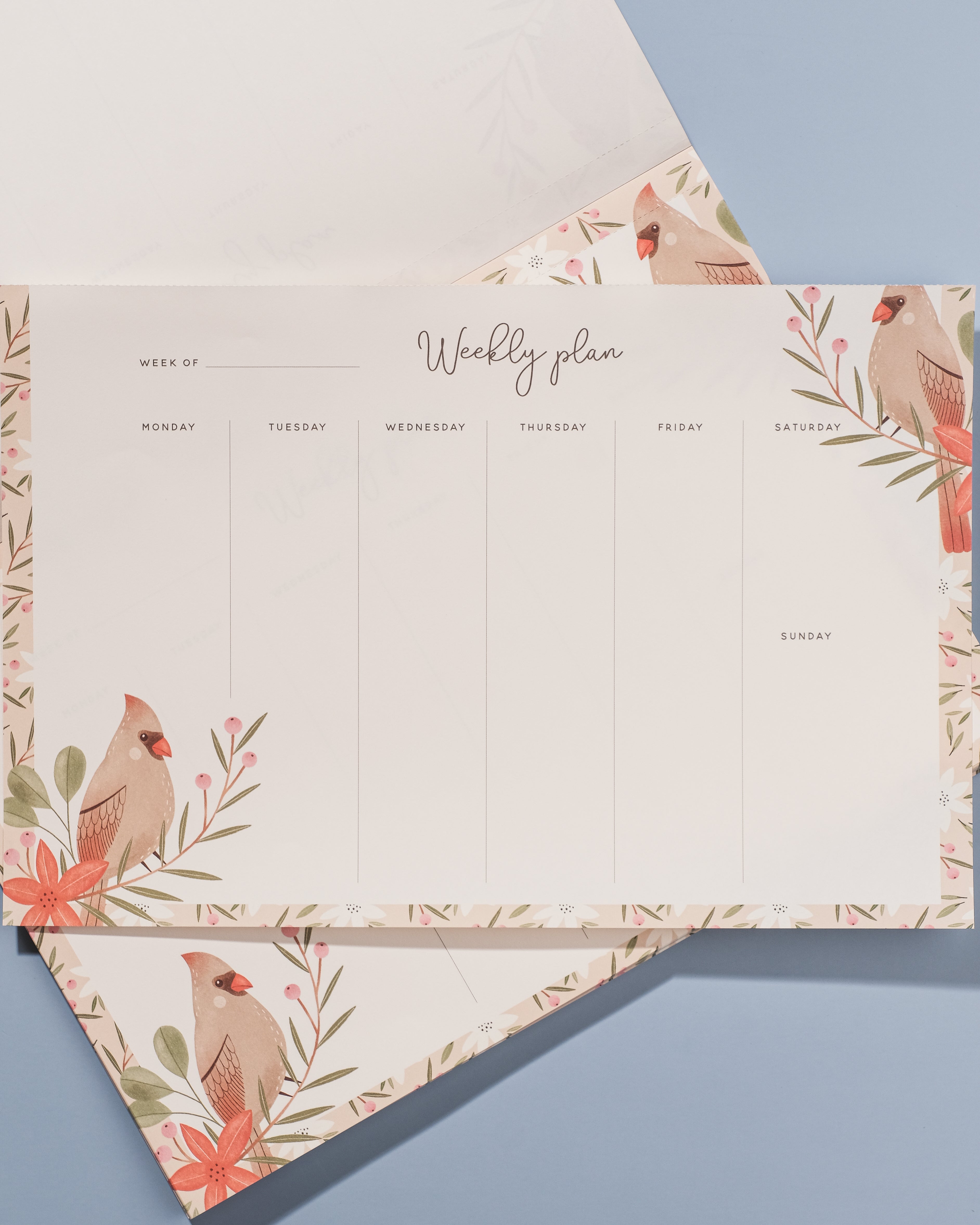 Northern Cardinal Weekly Planner