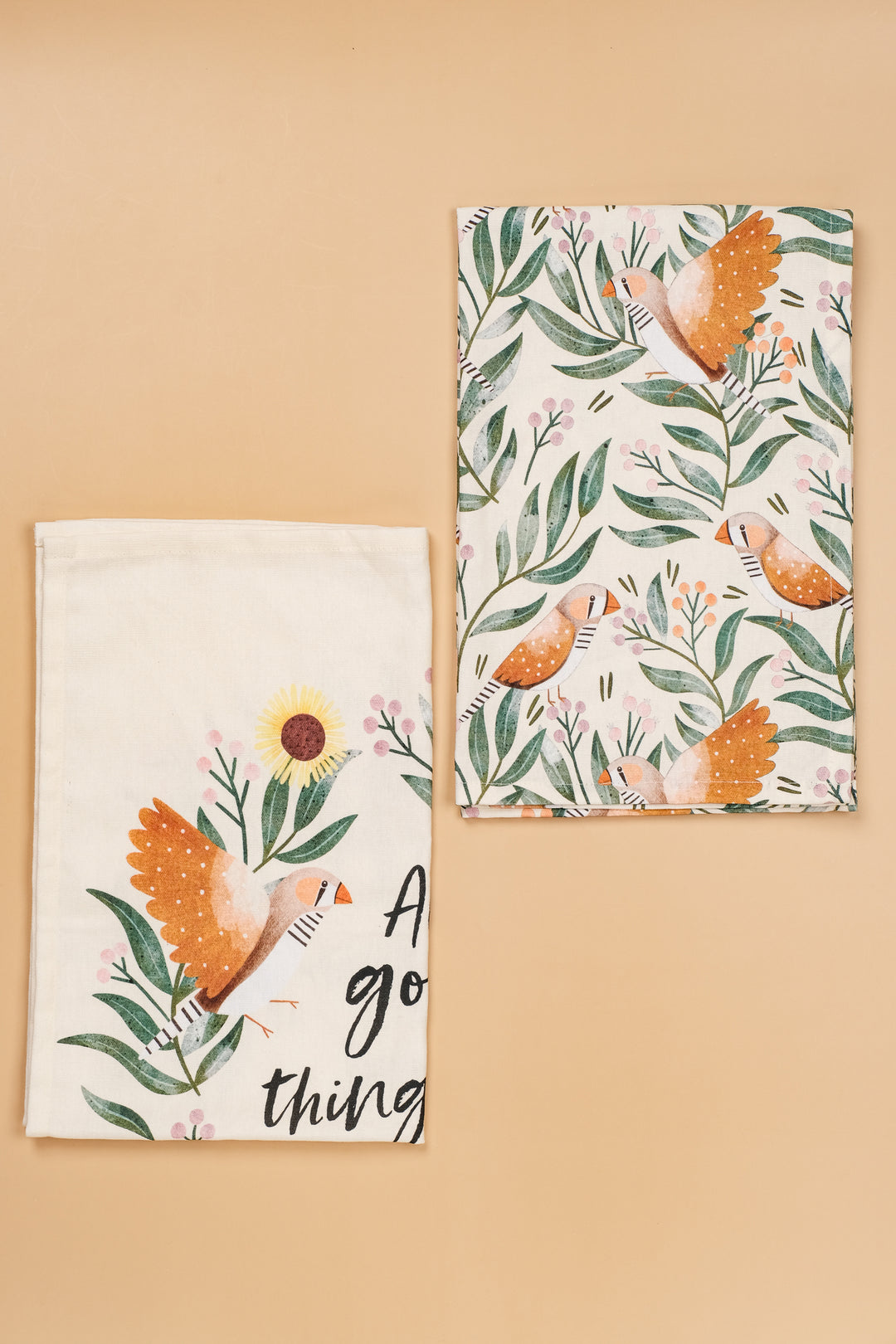 Zebra Finch Kitchen Linen Set with FREE Tote Bag