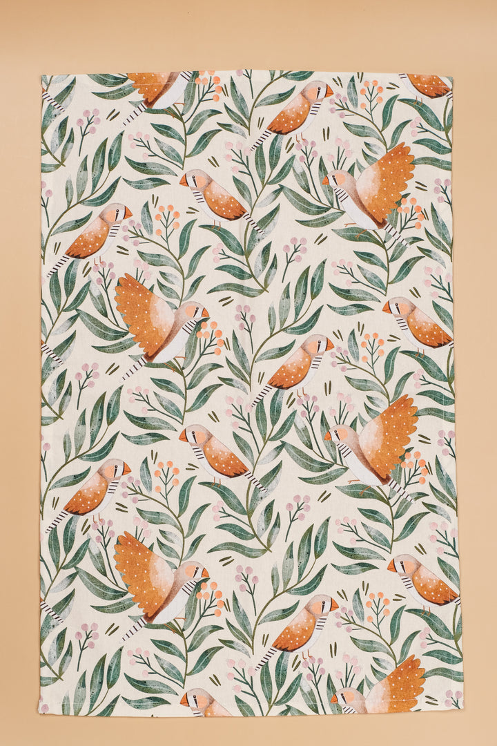 Zebra Finch Kitchen Linen Set with FREE Tote Bag
