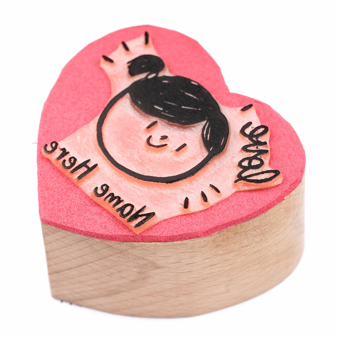 Heart-Shaped Custom Face Stamp