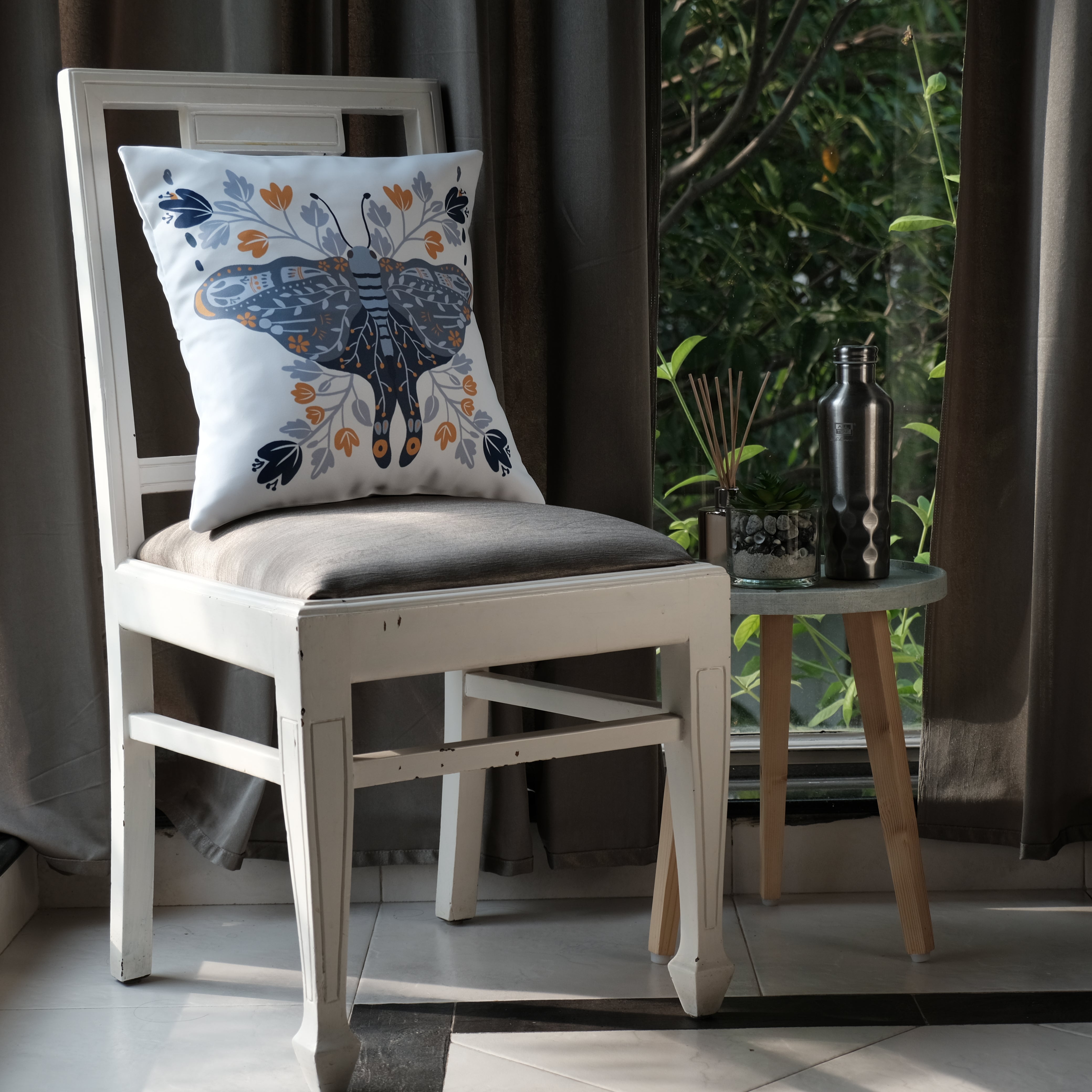 Celeste White Cushion cover