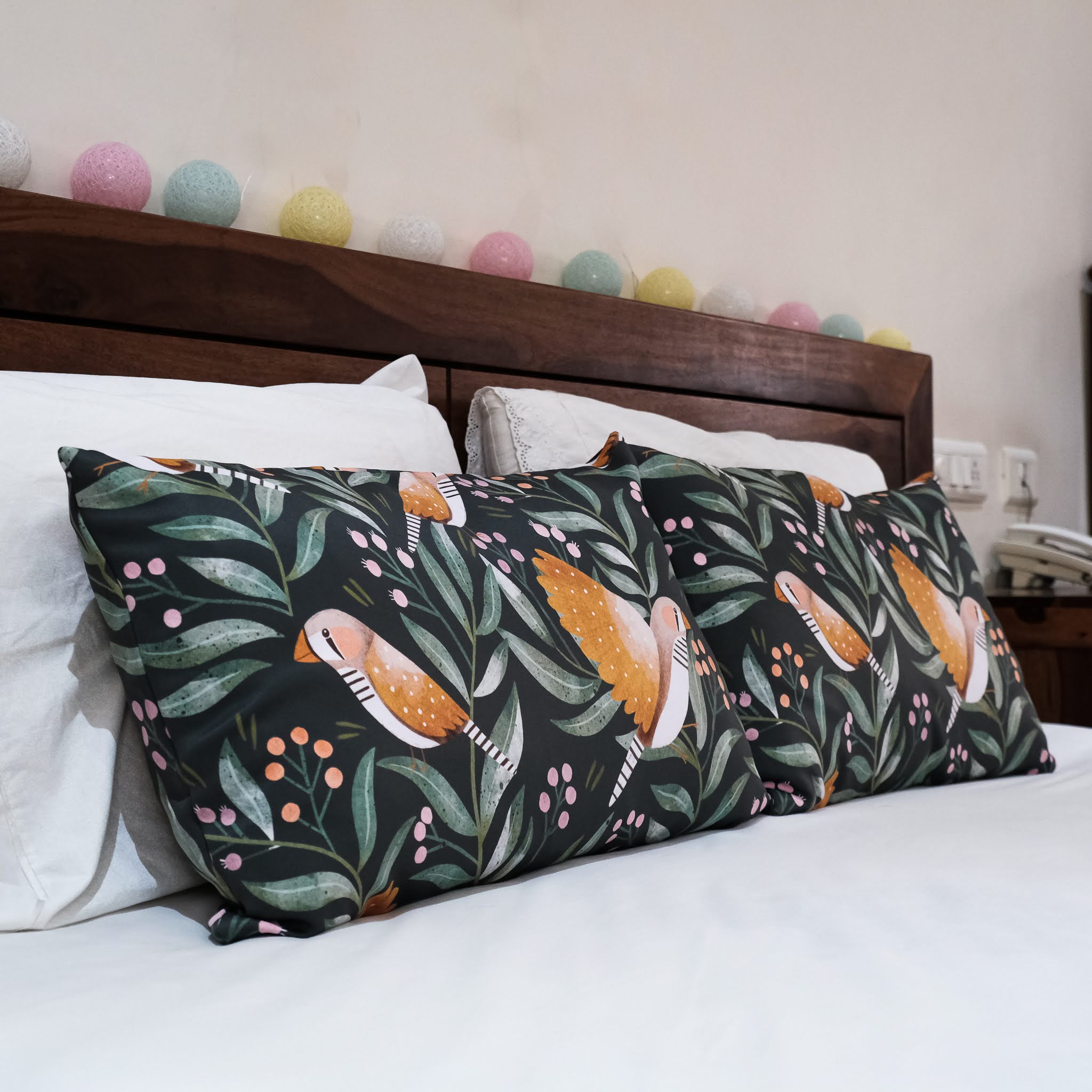 Zebra Finch Cushion Cover