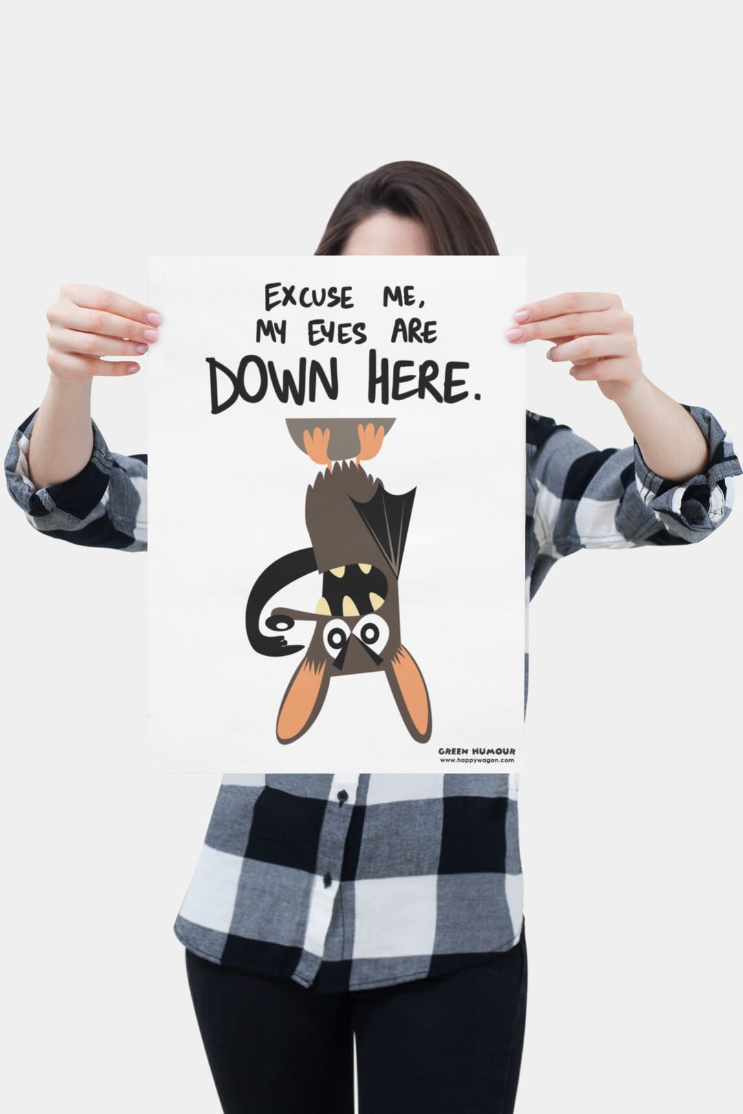 My Eyes Are Down Here Non-Tearable Poster