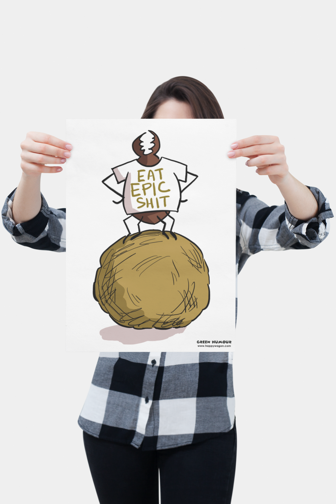 Eat Epic Shit (Dung Beetle) Non-Tearable Poster