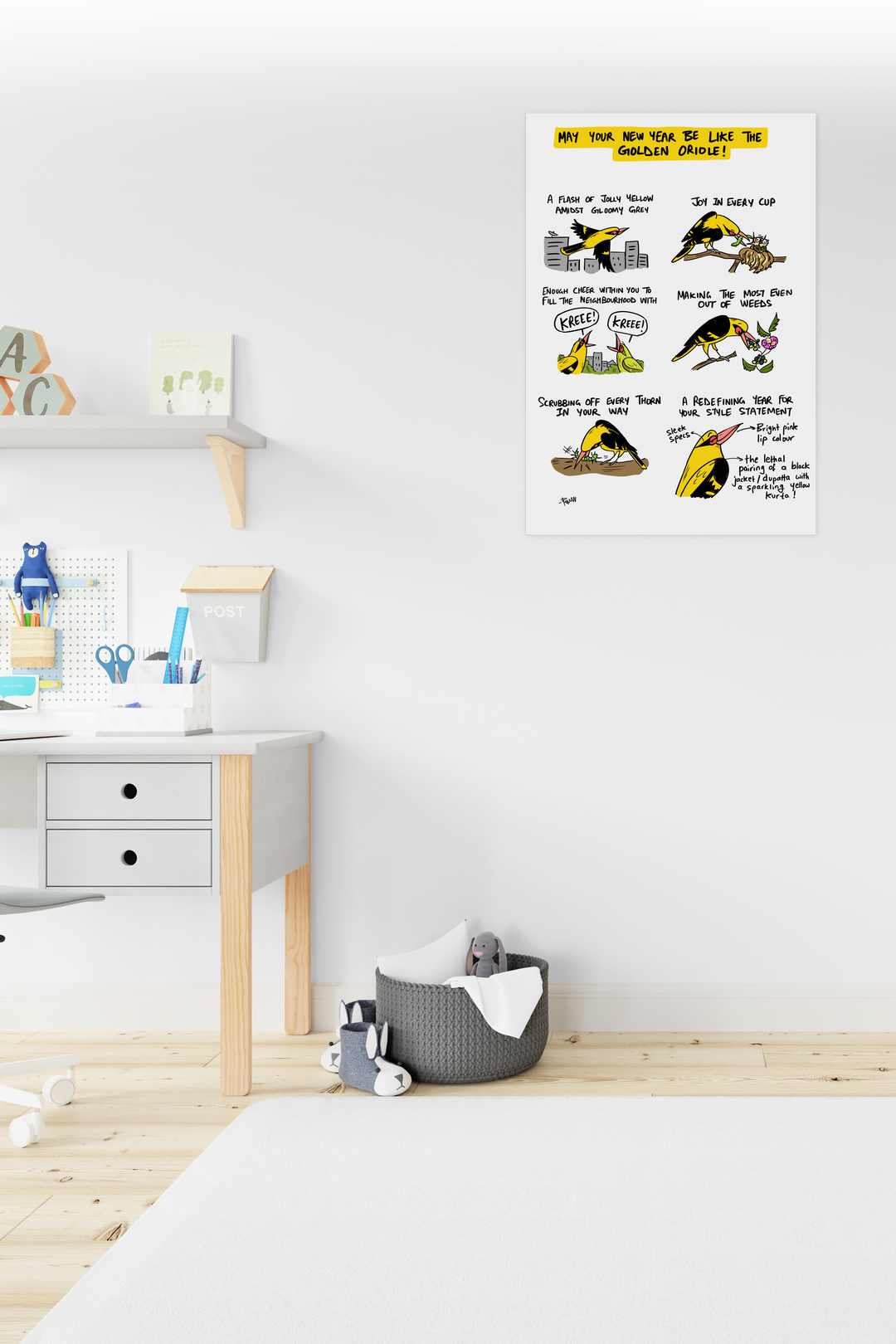 Golden Oriole Non-Tearable Poster