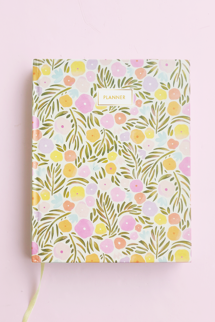 Happy Florals Hardbound Undated Planner