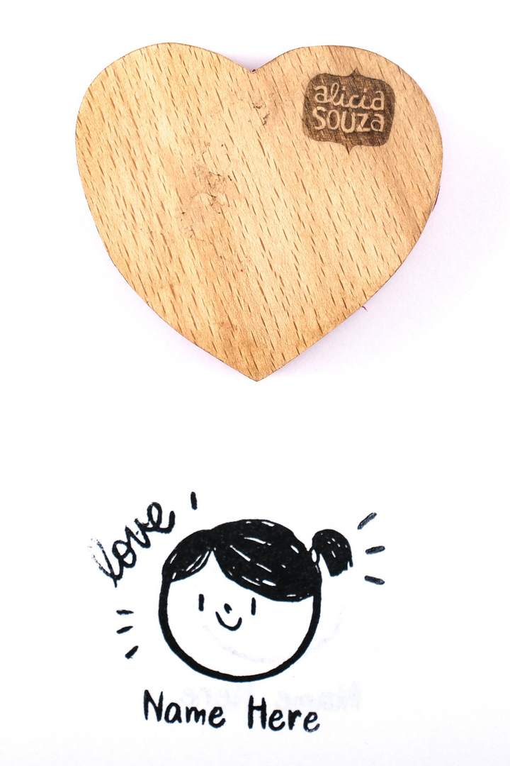 Heart-Shaped Custom Face Stamp