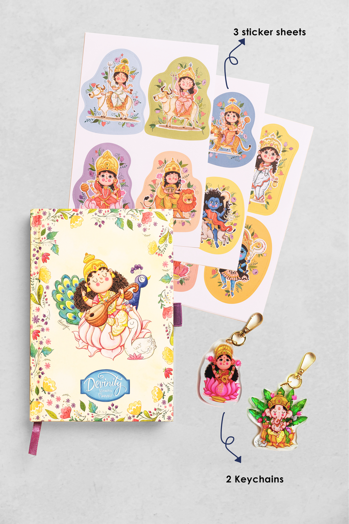 Devinity Undated Planner | 3 Sticker Sheets | 2 Free Keychains
