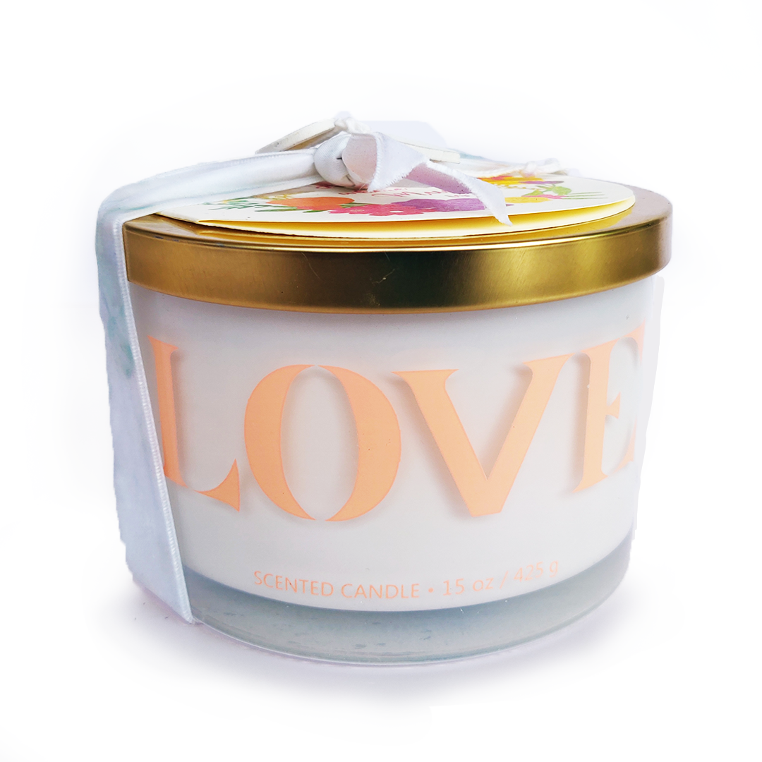 Love - Basil & Rose Scented Jar Candle