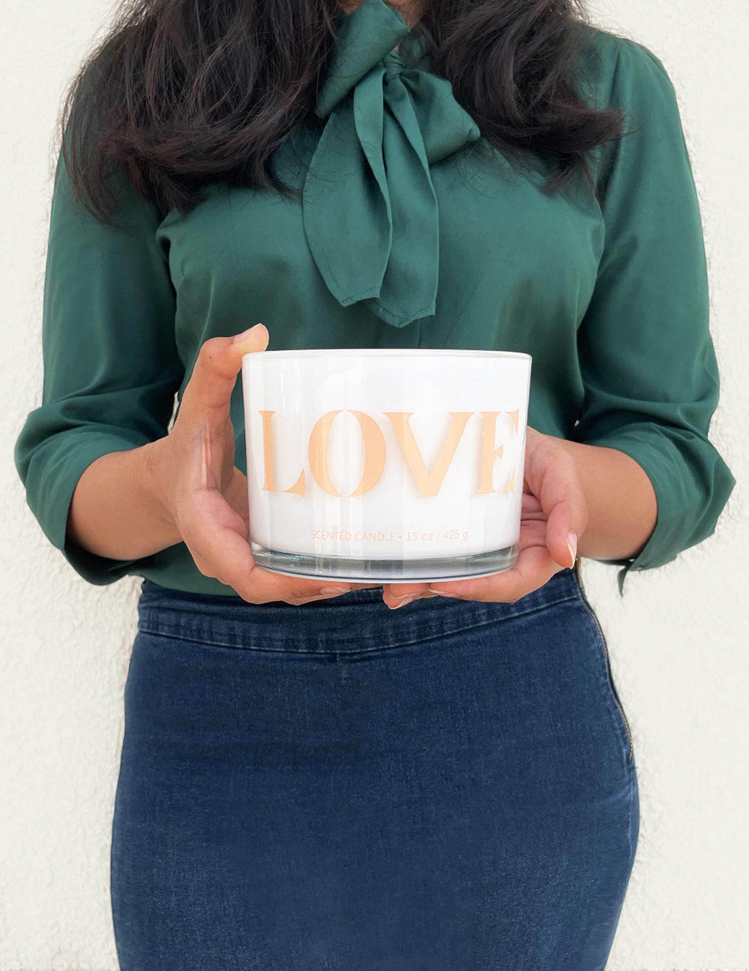 Love - Basil & Rose Scented Jar Candle