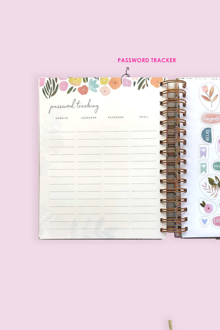 Happy Florals Wiro Undated Planner