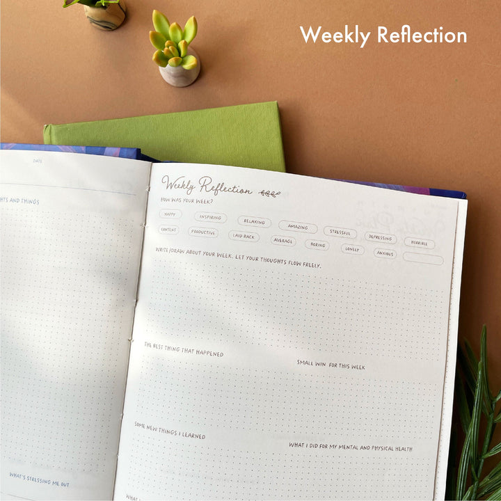 Daily Planner and Reflective Journal + Sticker Book