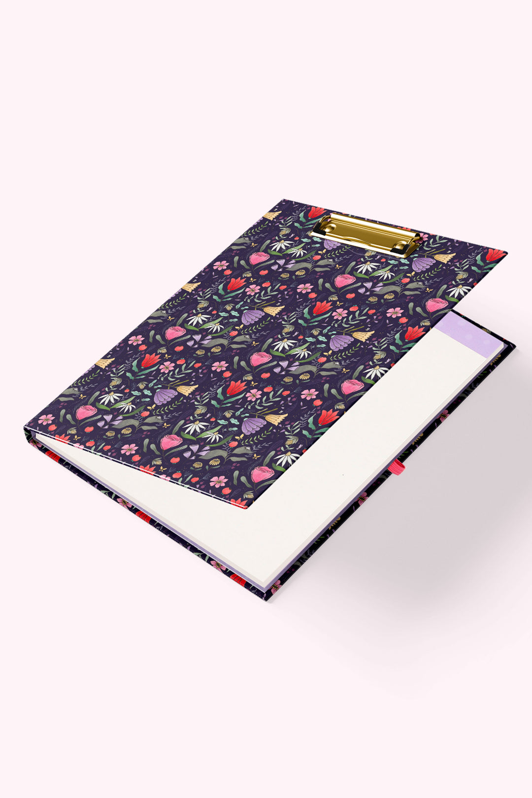 Purple Floral Clipfolio | Clipboard & Notepad Duo