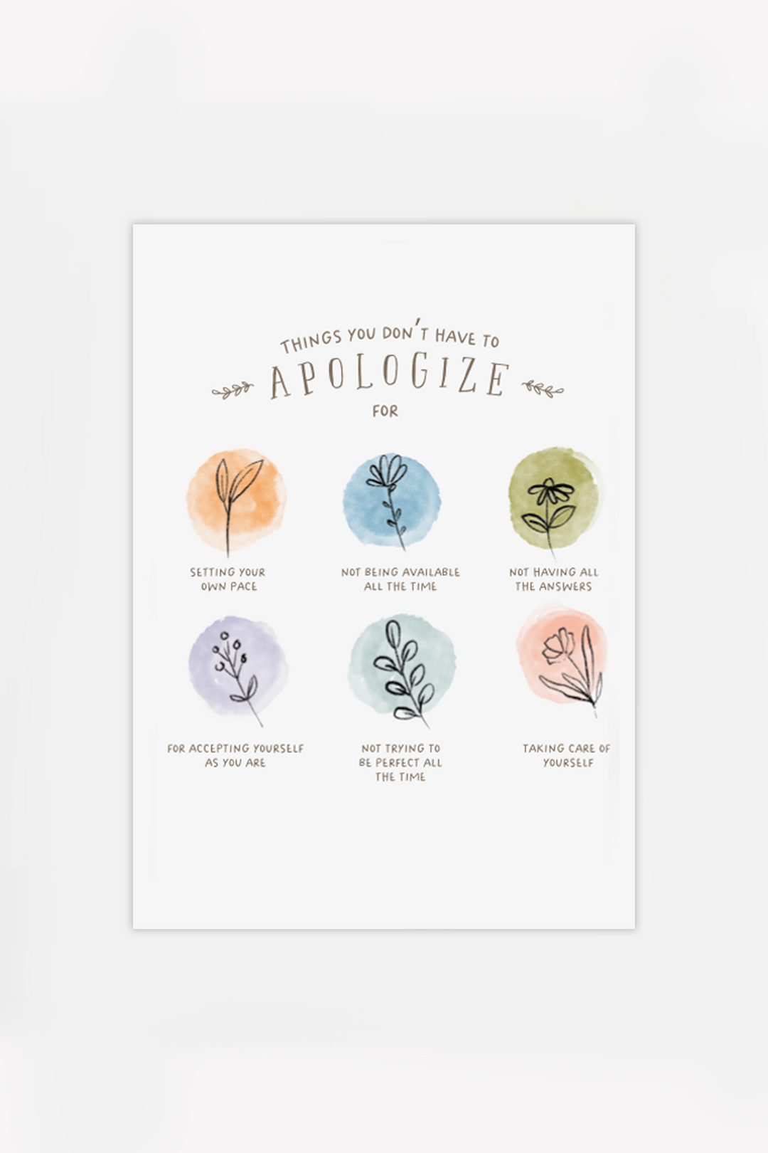 The Wall Of Selfcare - Set of 6