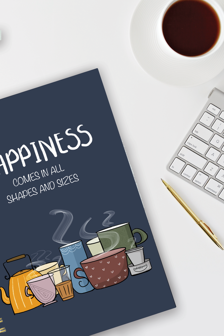 Happiness In Shapes & Sizes Spiral Notebook