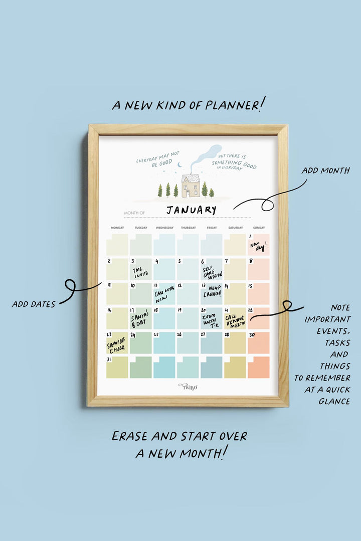 Framed Monthly Planner - Something Good In Everyday