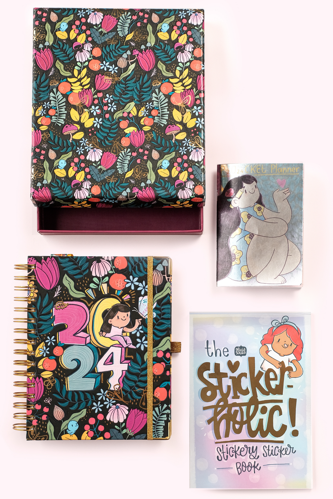 The Ultimate 2024 Wiro Planner + Pocket Planner + Stickerholic Book