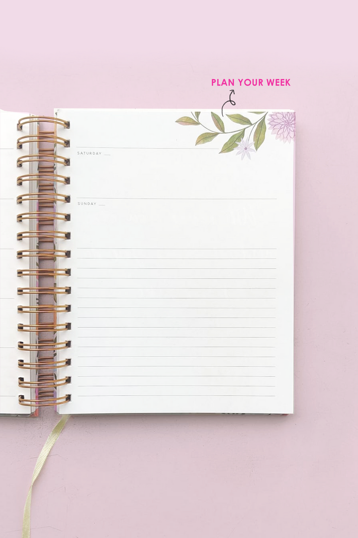 Happy Florals Wiro Undated Planner