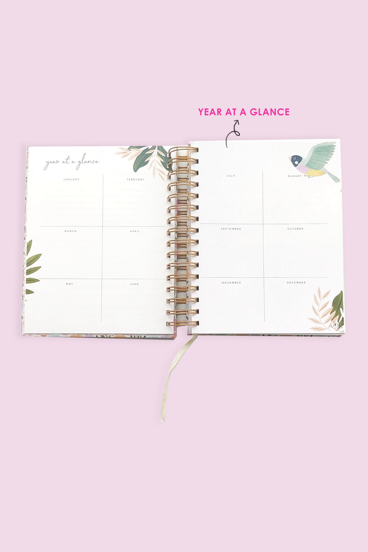 Happy Florals Wiro Undated Planner