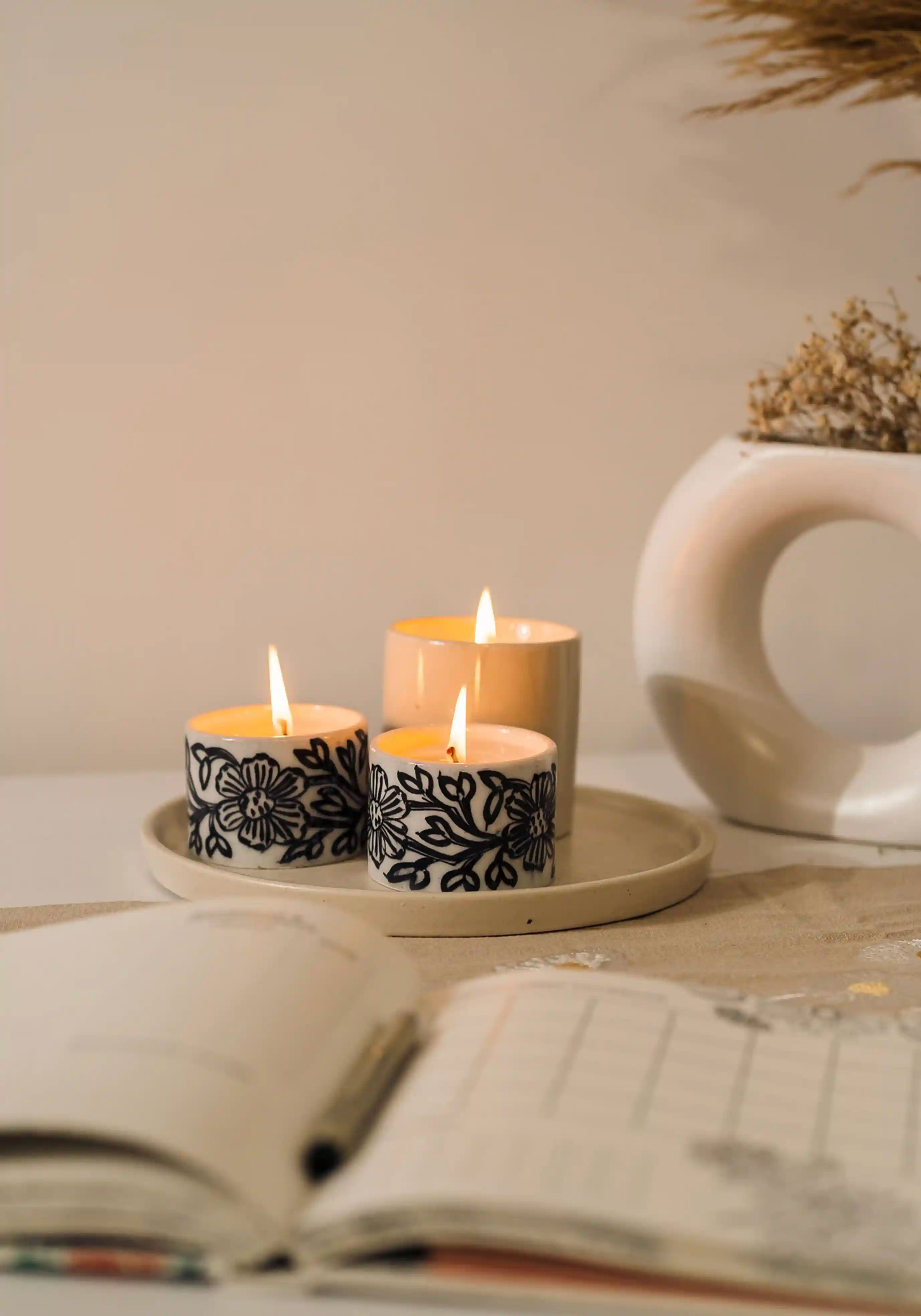 Ceramic Candle - Set of 2