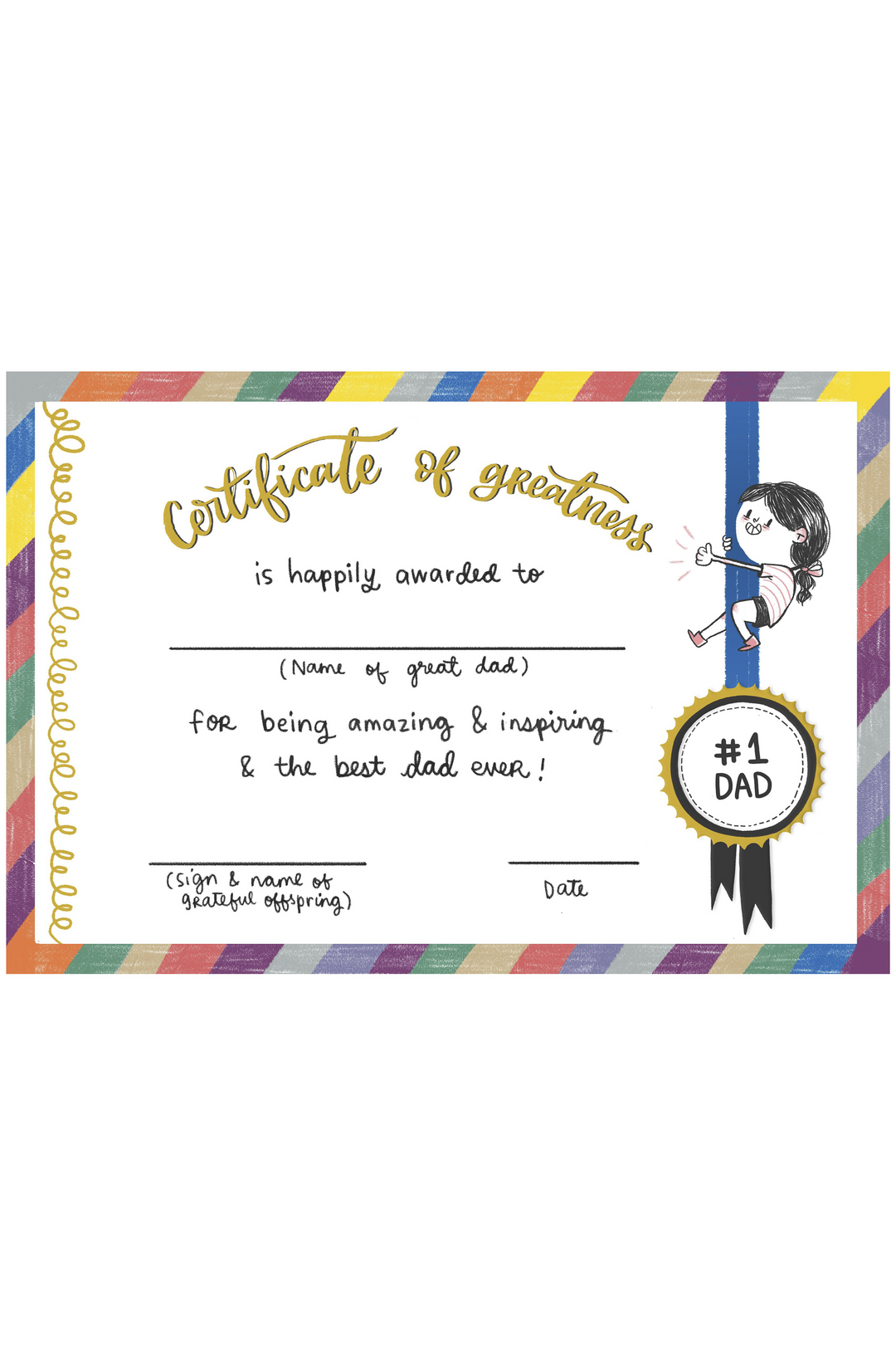 Best Dad Certificate