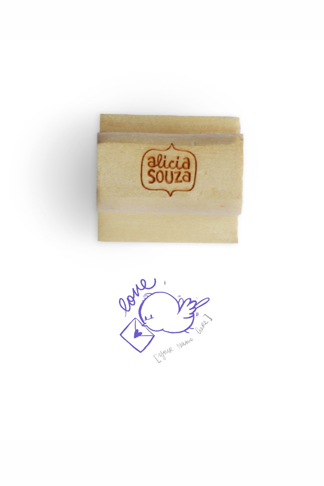 Birdie Letter Custom Stamp