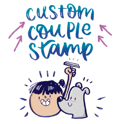 Heart-Shaped Custom Couple Stamp