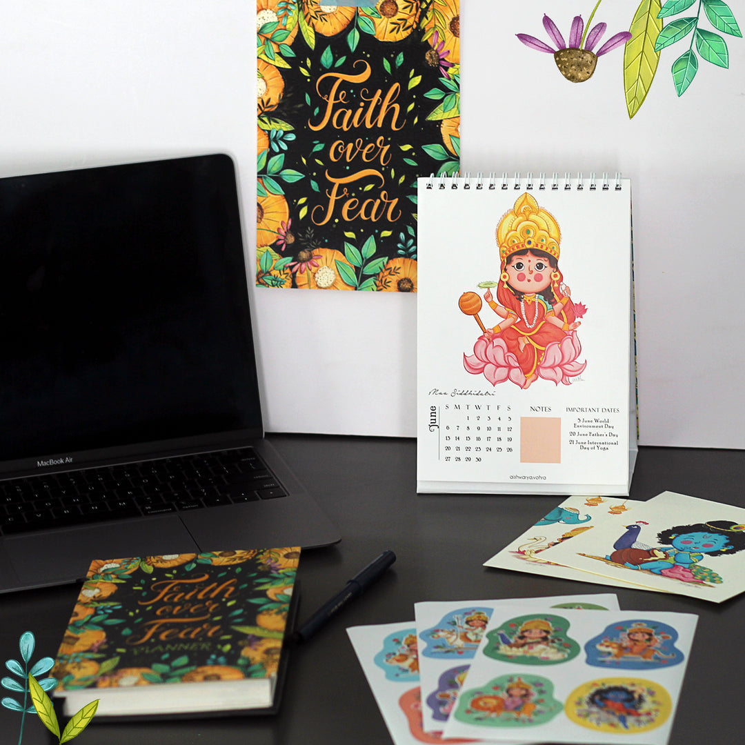 Faith Over Fear Undated Planner & Sticker Sheets