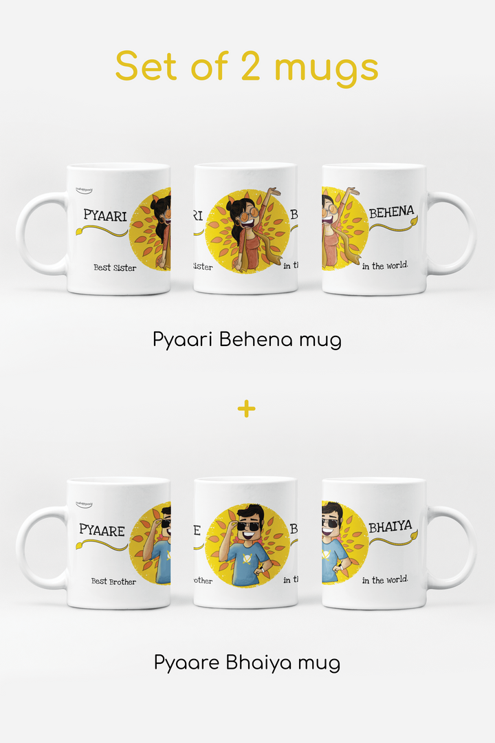 Pyaare Bhai and Behen Mug Combo