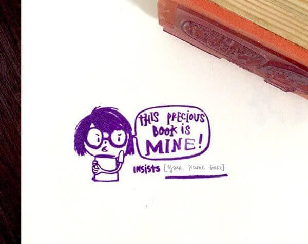 Custom Precious Book Stamp (Girl)
