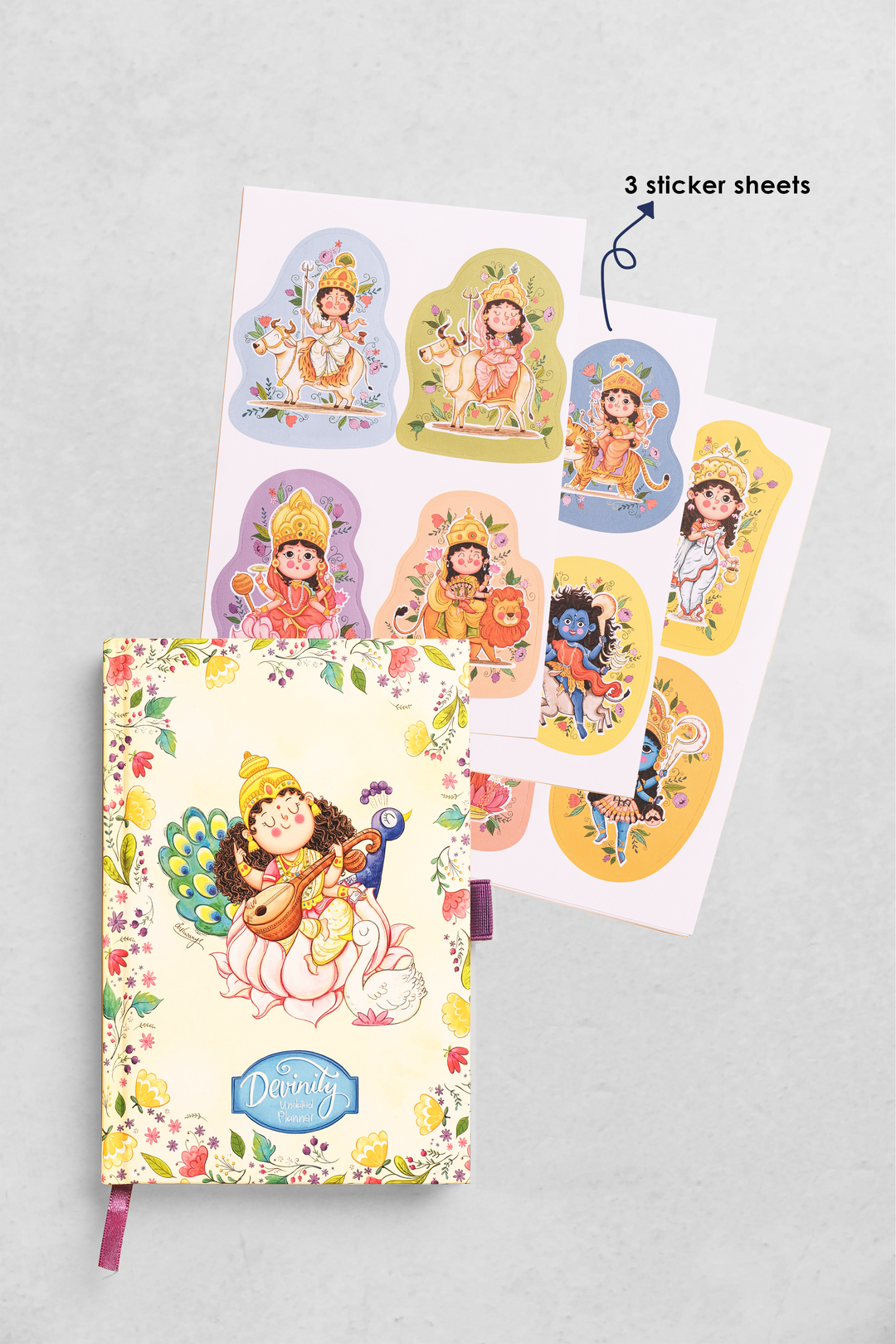 Devinity Undated Planner | 3 Sticker Sheets | 2 Free Keychains